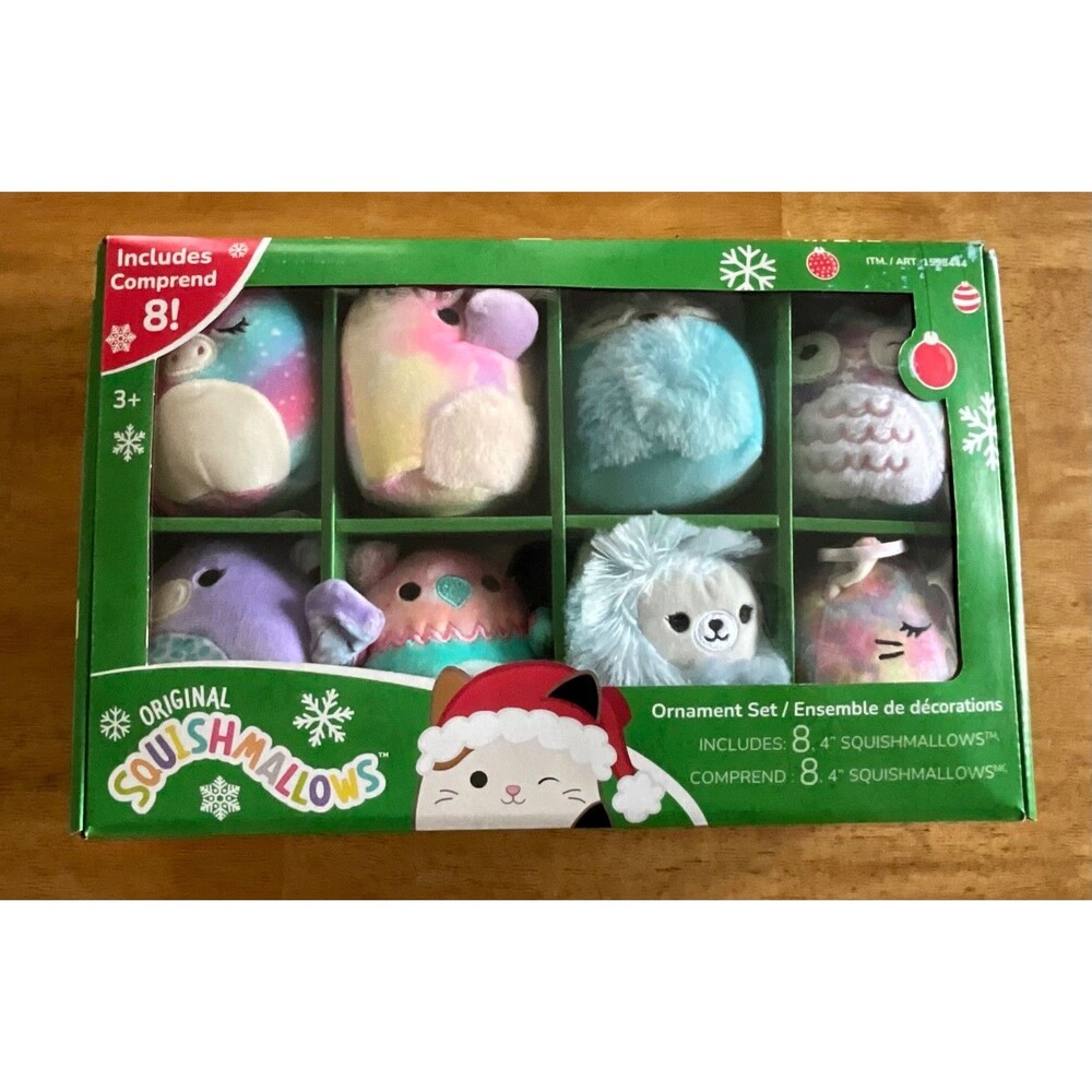 Squishmallows Ornament 8pc set  New Christmas